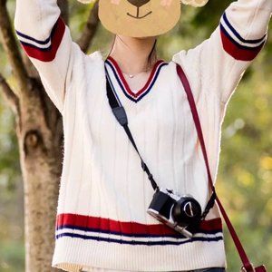 Women’s GANT Wool-cotton V-neck Sweater